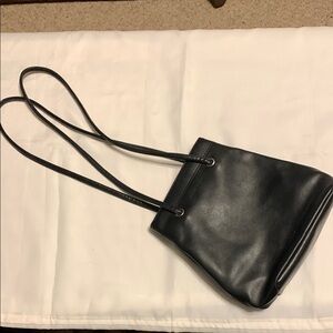 Nine West Black Leather sophisticated Bucket Bag